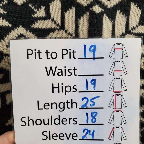 Lauren Ralph Lauren PP Wool Sweater Aztec Snowflake Mock Neck Charcoal Petite - Picture 3 of 11